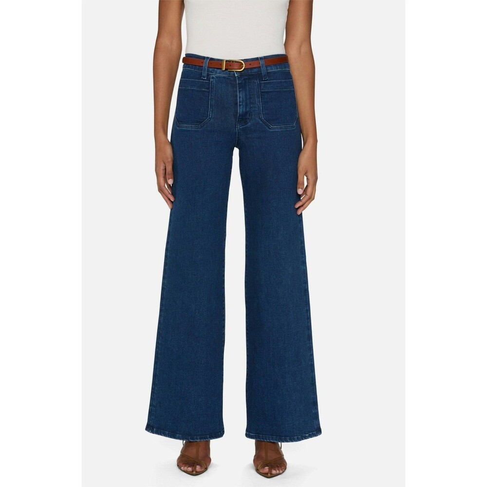 Frame Women's Le Slim Palazzo High Rise Wide Leg Jeans Modern Dark Wash Denim 29